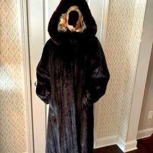 Saga Mink Fur coat with detachable hoodie